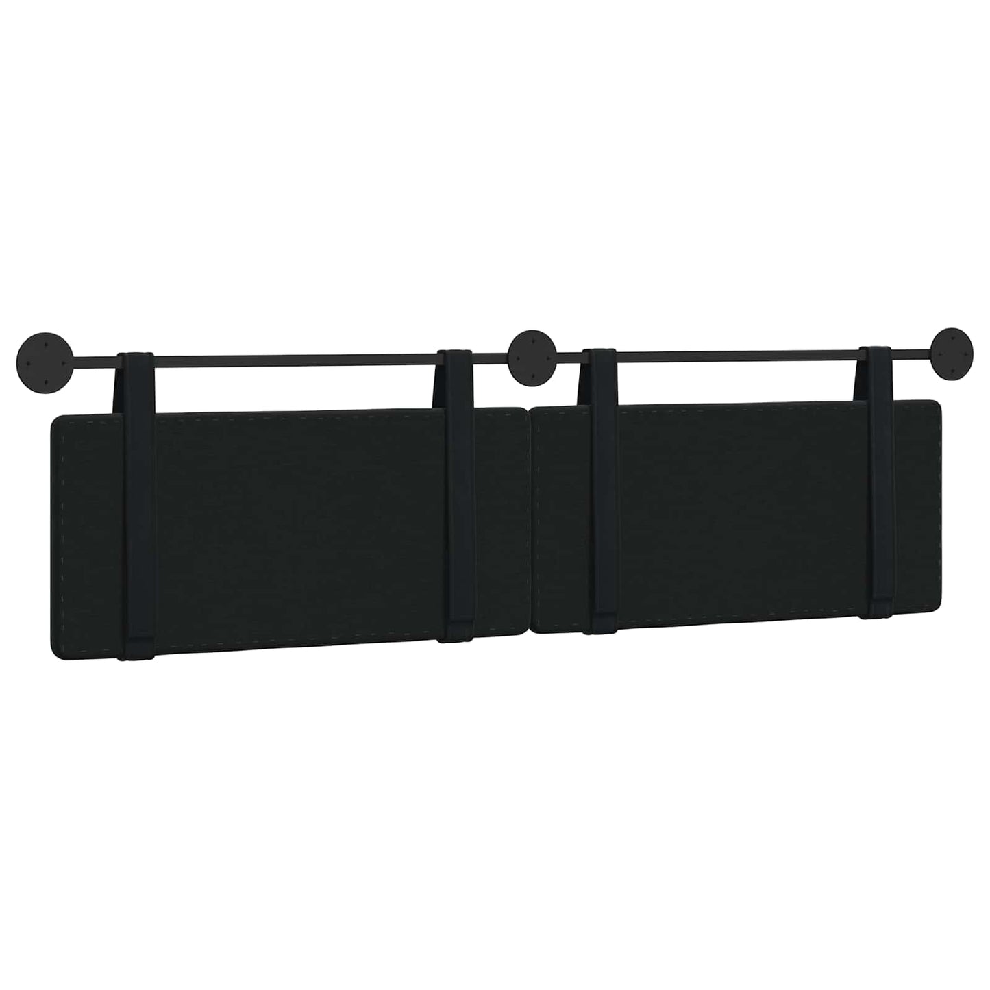 Hangend Hoofdeinde Wandgemonteerd Zwart 170 x 55 x 5 cm Fluweel