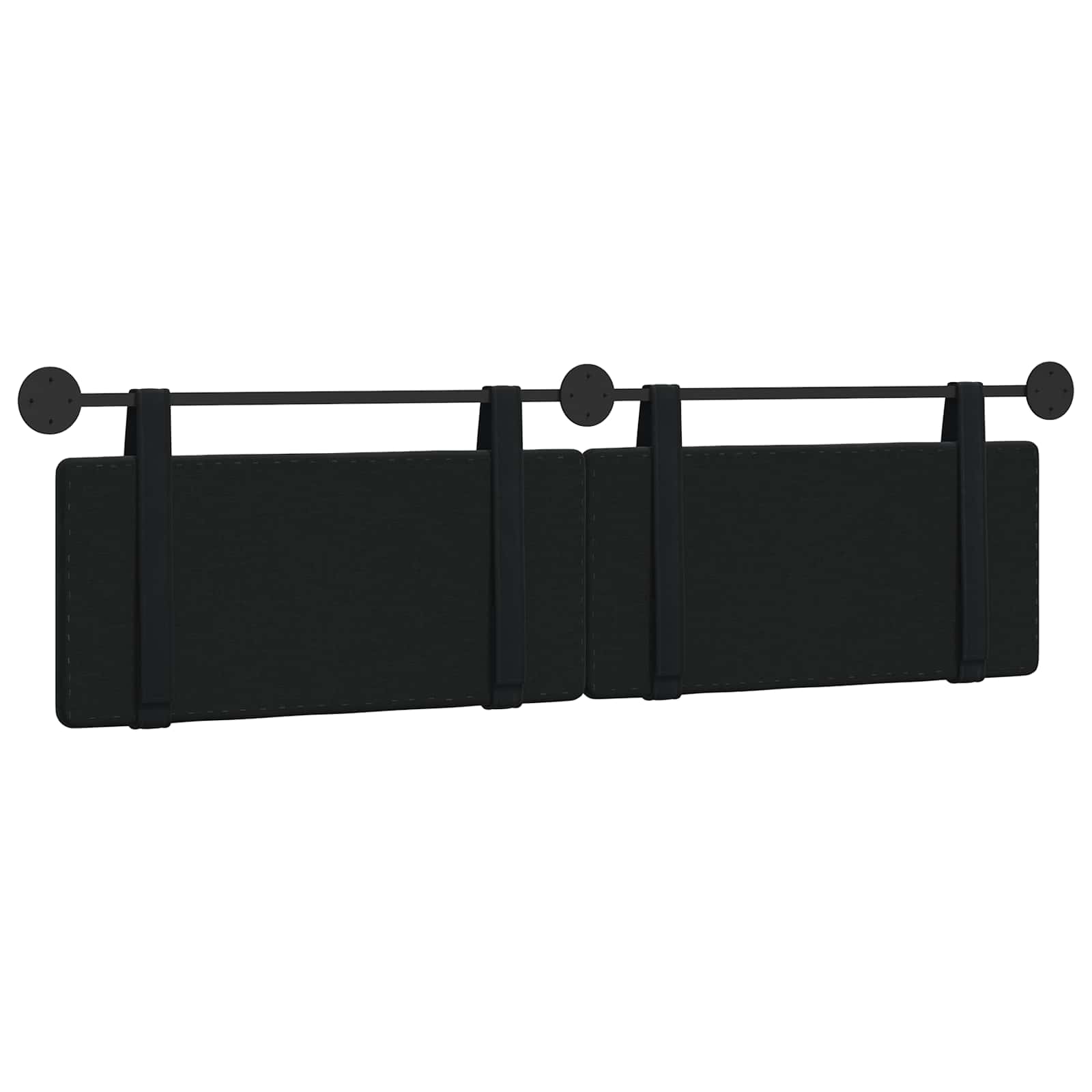 Hangend Hoofdeinde Wandgemonteerd Zwart 170 x 55 x 5 cm Fluweel