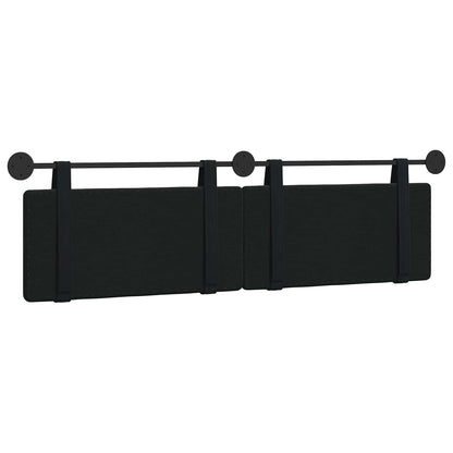 Hangend Hoofdeinde Wandgemonteerd Zwart 170 x 55 x 5 cm Fluweel