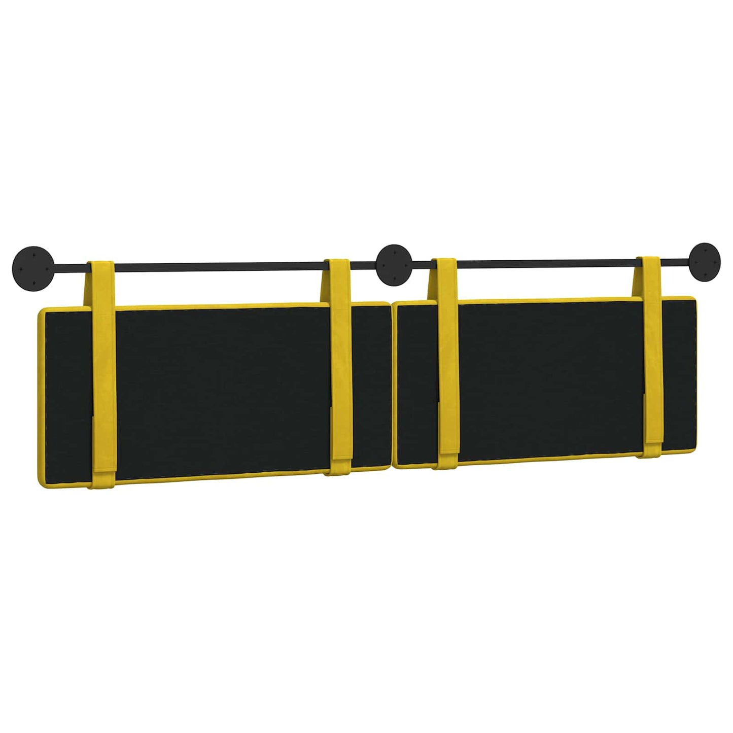 Hangend Hoofdeinde Wandgemonteerd Geel 170 x 55 x 5 cm Fluweel