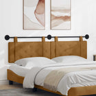Wall-Mounted Headboard Hanging Brown 170 x 55 x 5 cm Velvet