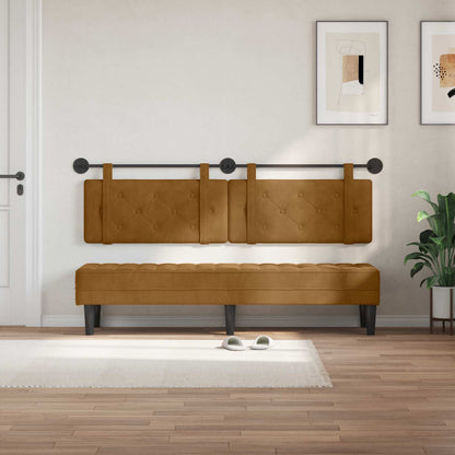 Hangend Hoofdeinde Wandgemonteerd Bruin 170 x 55 x 5 cm Fluweel