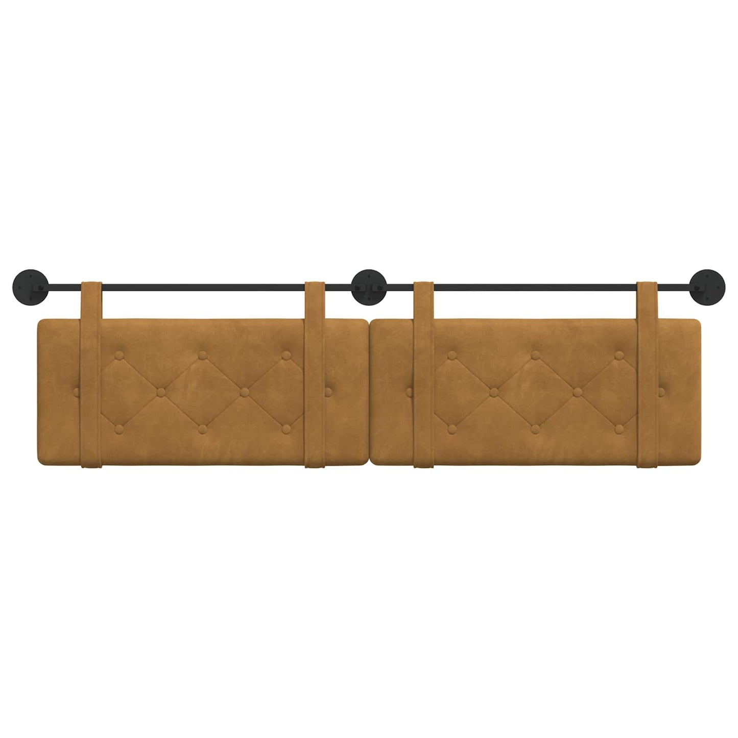 Hangend Hoofdeinde Wandgemonteerd Bruin 170 x 55 x 5 cm Fluweel