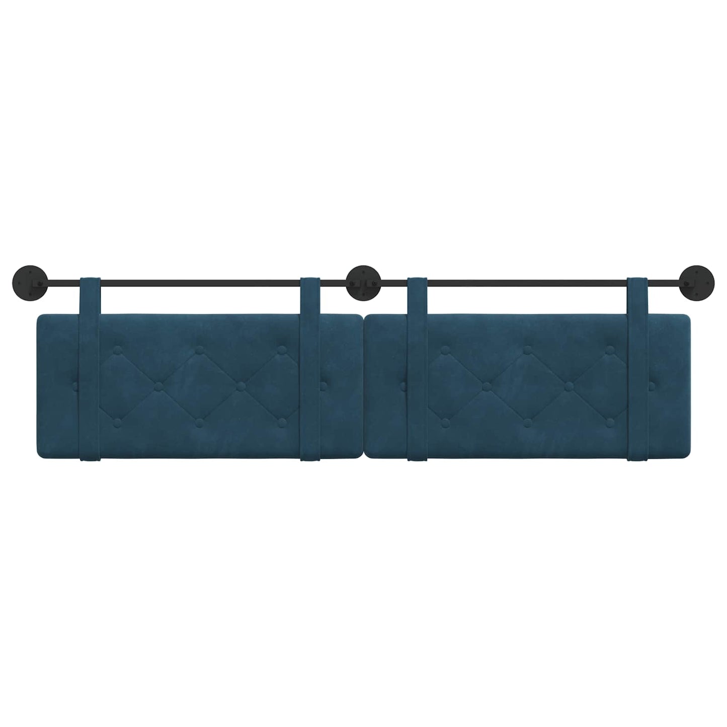 Hangend Hoofdeinde Wandgemonteerd Blauw 170 x 55 x 5 cm Fluweel