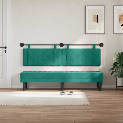 Hangend Hoofdeinde Turquoise 170 x 55 x 5 cm Fluweel