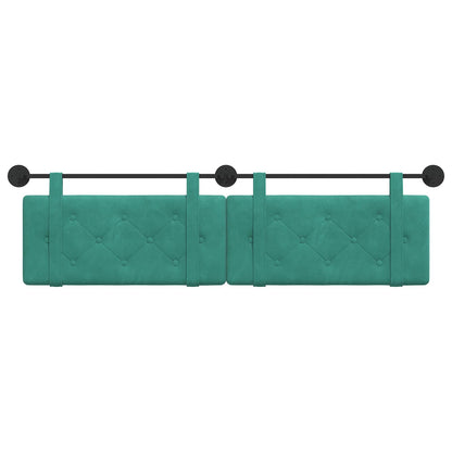Hangend Hoofdeinde Turquoise 170 x 55 x 5 cm Fluweel