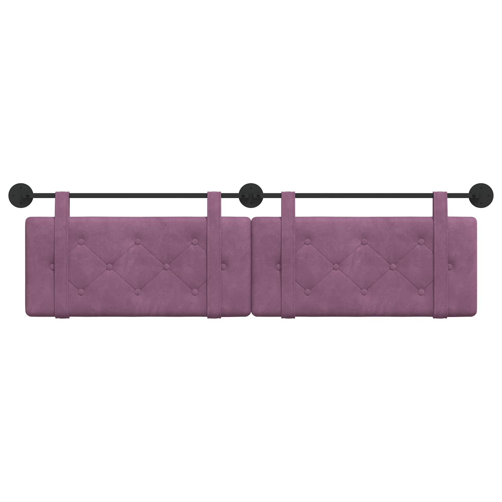 Hangend Hoofdeinde Wandgemonteerd Paars 170 x 55 x 5 cm Fluweel