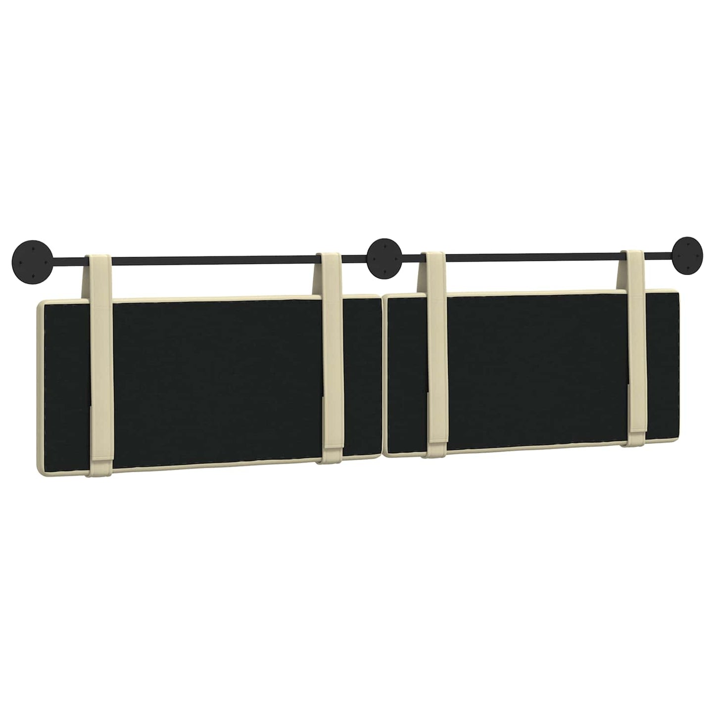 Hangend Hoofdeinde Crème 170 x 55 x 5 cm Nep Leer