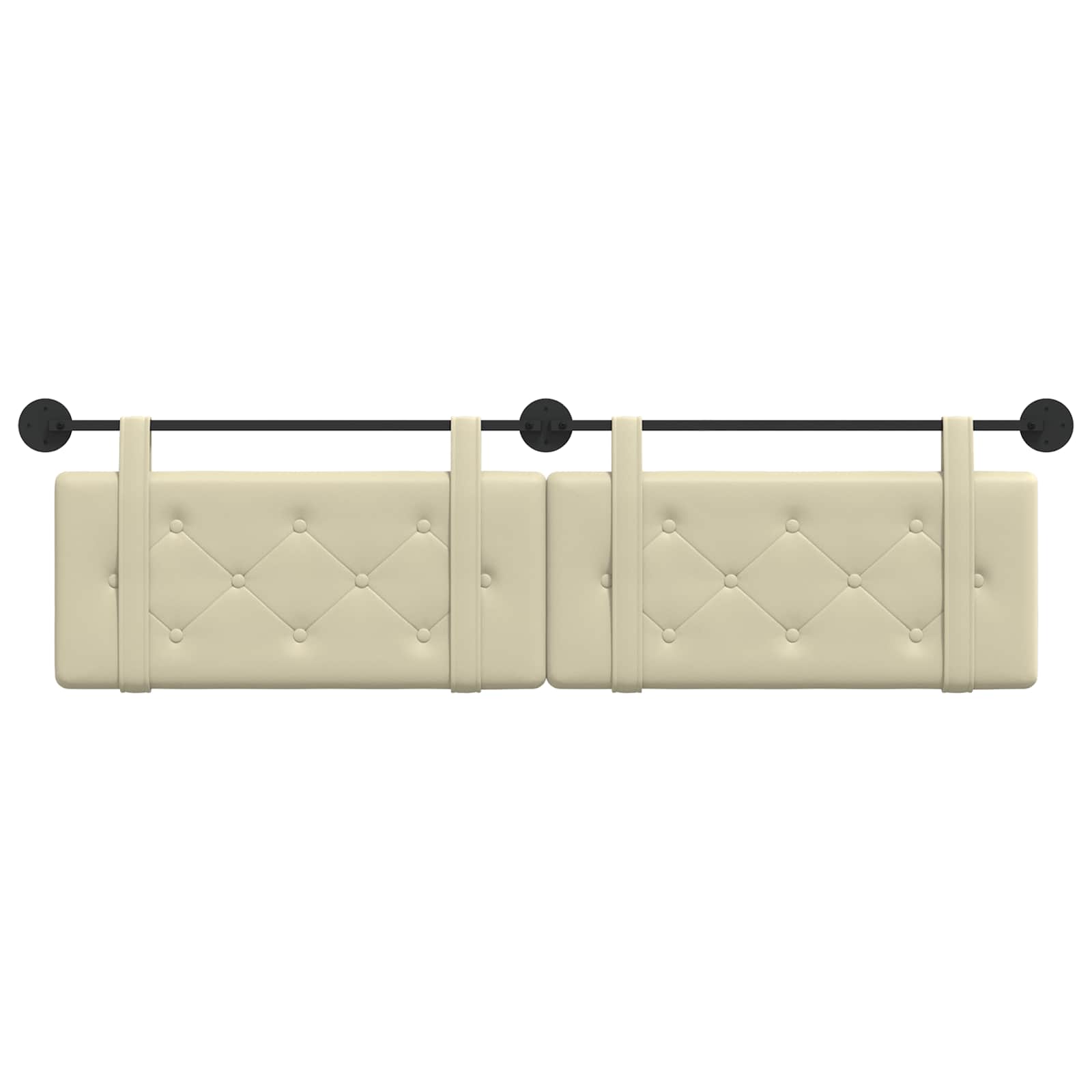 Hangend Hoofdeinde Crème 170 x 55 x 5 cm Nep Leer