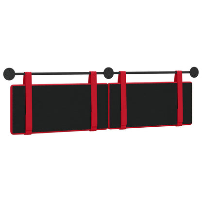 Hangend Hoofdeinde Wandgemonteerd Rood 170 x 55 x 5 cm Nep Leer
