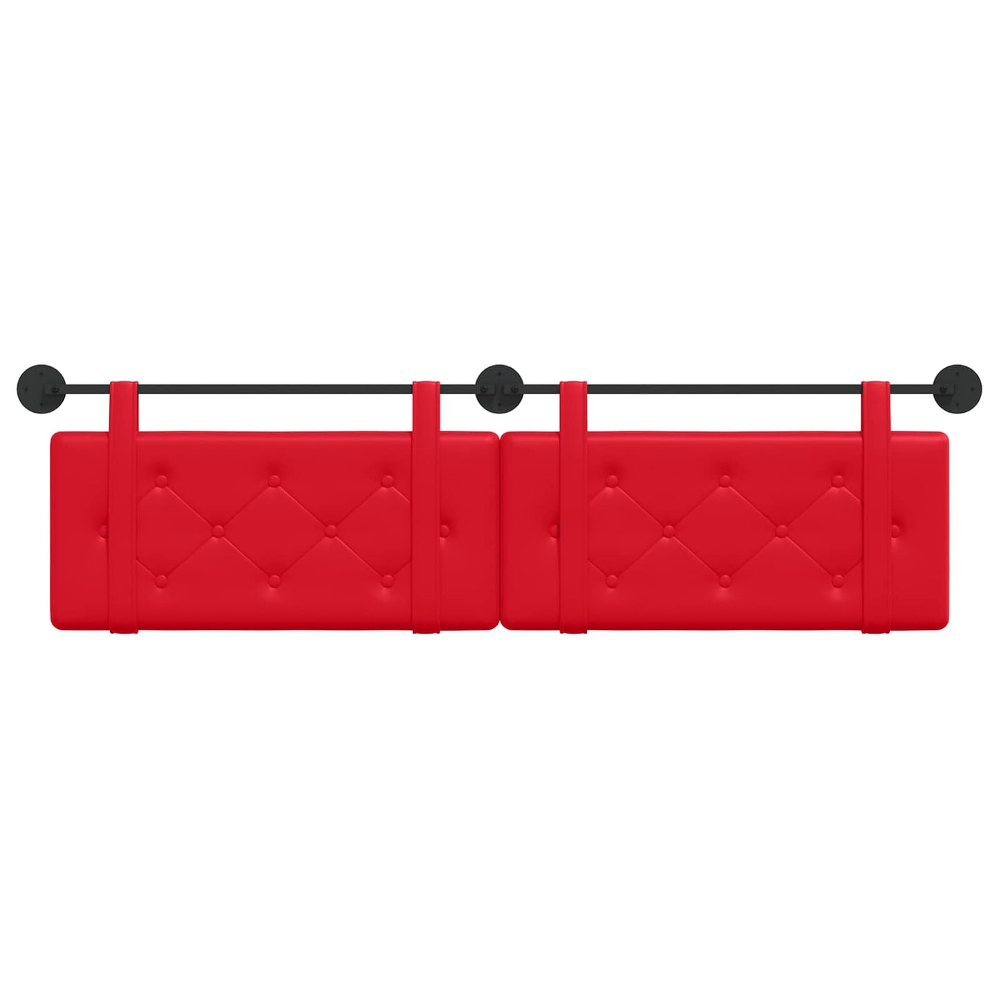 Hangend Hoofdeinde Wandgemonteerd Rood 170 x 55 x 5 cm Nep Leer