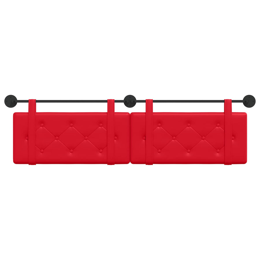 Hangend Hoofdeinde Wandgemonteerd Rood 170 x 55 x 5 cm Nep Leer