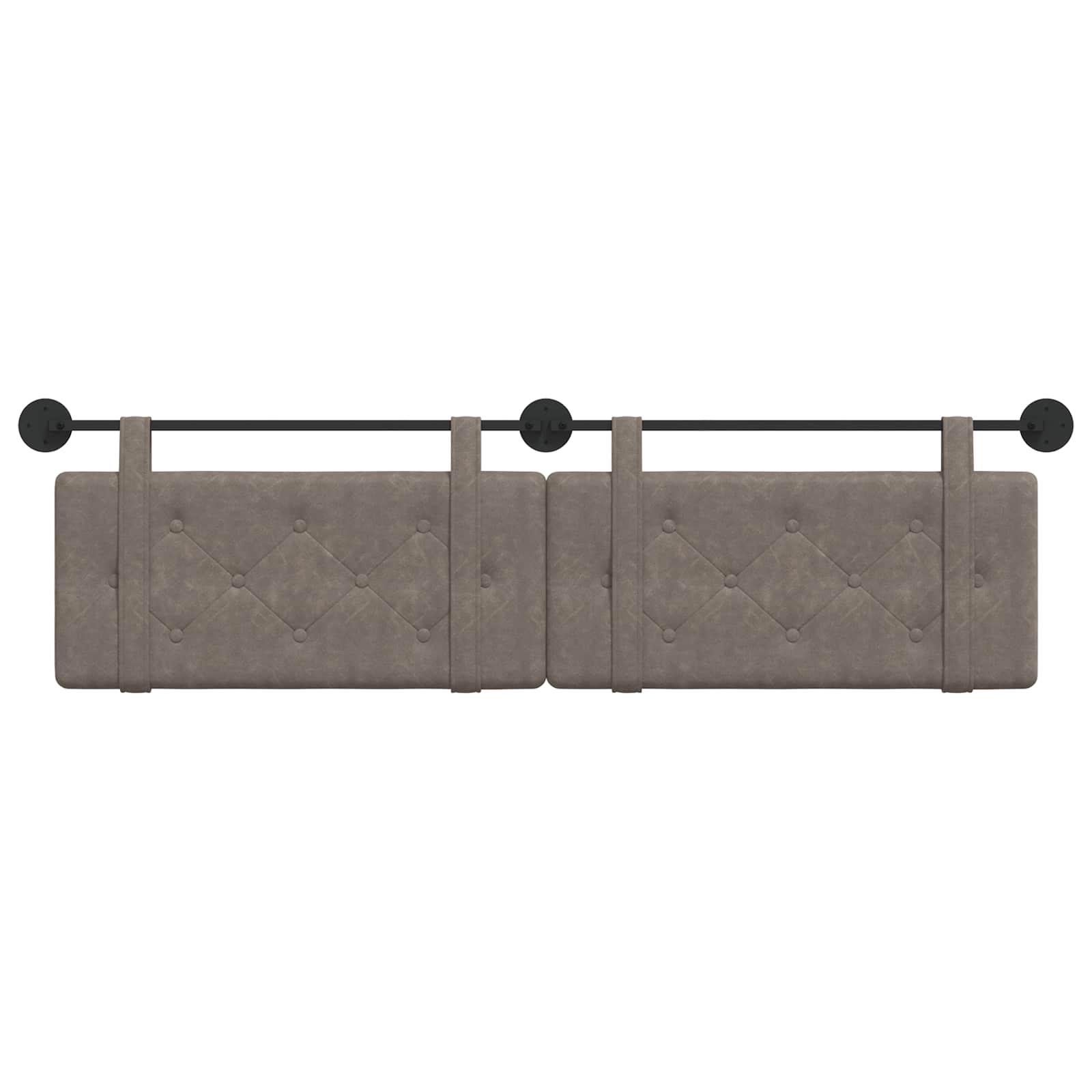 Hangend Hoofdeinde Grijs 170 x 55 x 5 cm Antiek PU