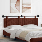 Hanging Headboard Glossy Brown 170 x 55 x 5 cm Antique PU