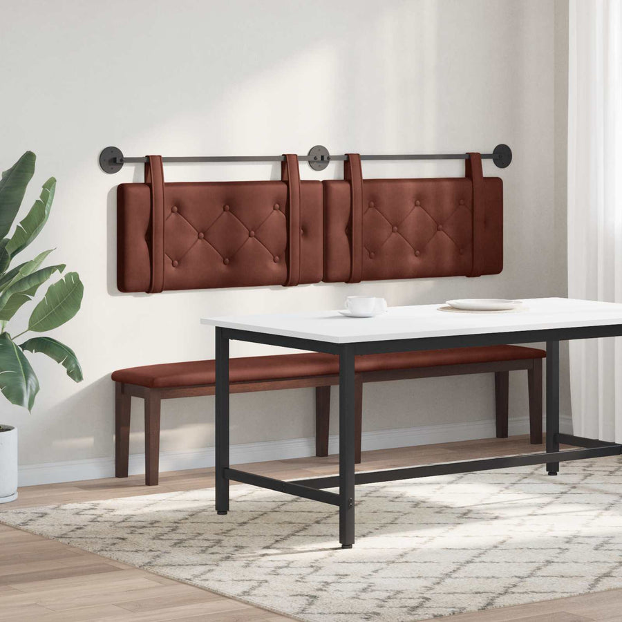 Hangend Hoofdeinde Glanzend Bruin 170 x 55 x 5 cm Antiek PU