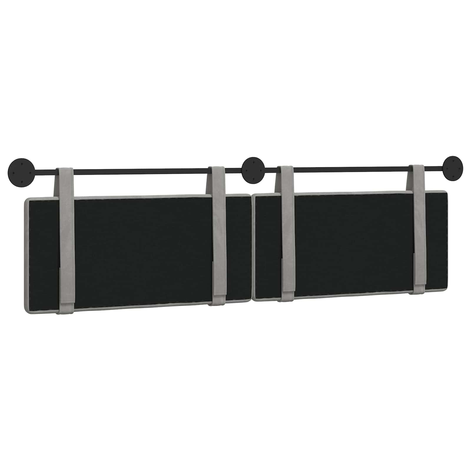 Hangend Hoofdeinde Lichtgrijs 190 x 55 x 7 cm Fluweel