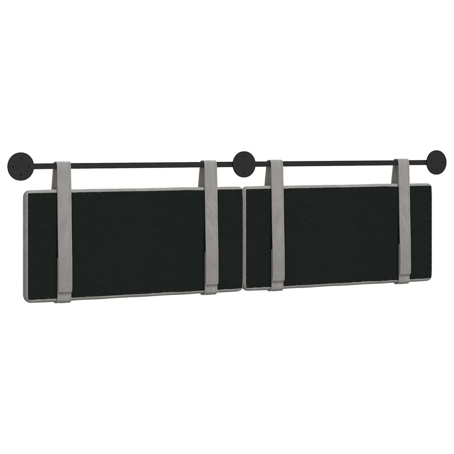 Hangend Hoofdeinde Lichtgrijs 190 x 55 x 7 cm Fluweel