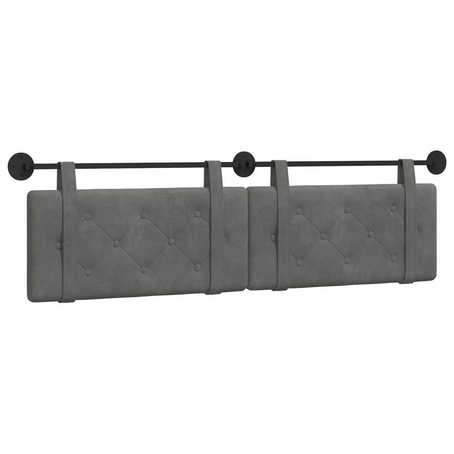 Hangend Hoofdeinde Donkergrijs 190 x 55 x 5 cm Fluweel