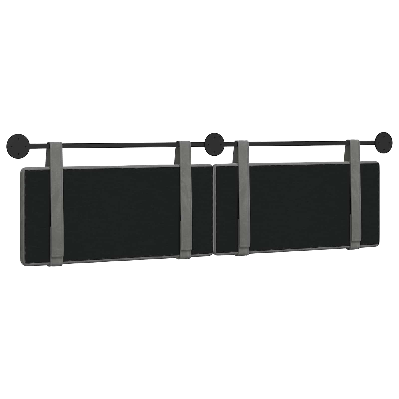 Hangend Hoofdeinde Donkergrijs 190 x 55 x 5 cm Fluweel
