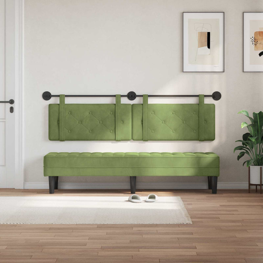 Hangend Hoofdeinde Lichtgroen 190 x 55 x 5 cm Fluweel