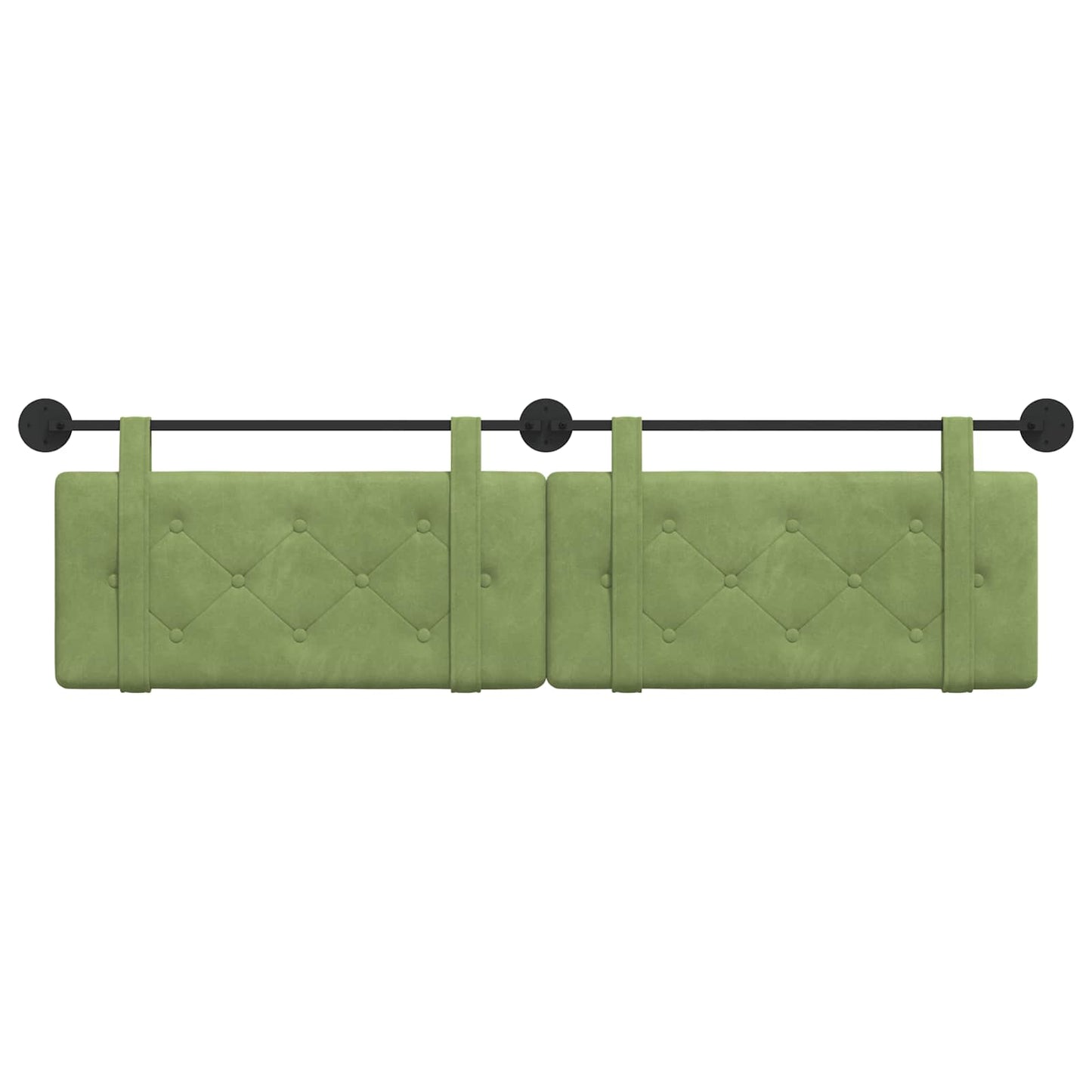 Hangend Hoofdeinde Lichtgroen 190 x 55 x 5 cm Fluweel