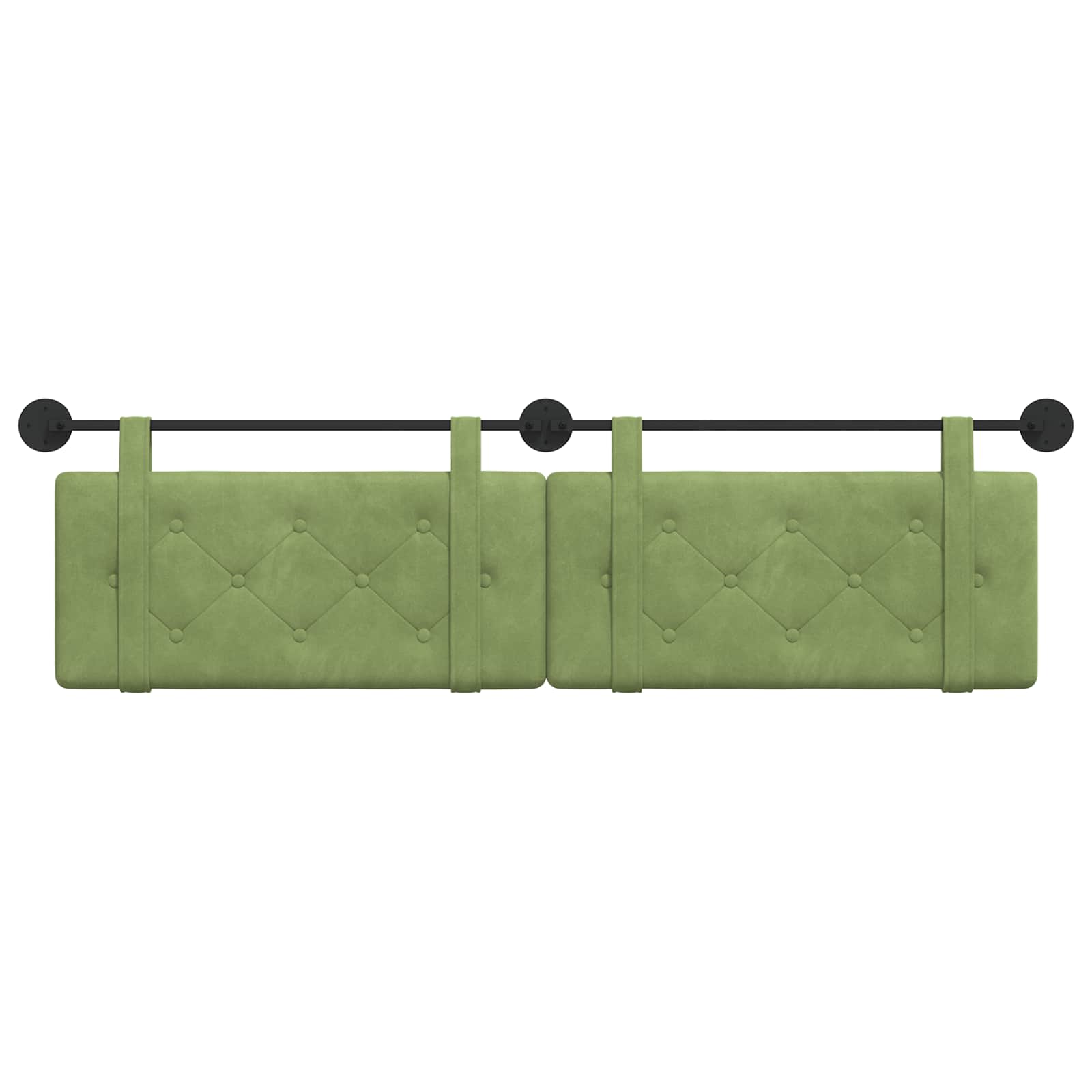 Hangend Hoofdeinde Lichtgroen 190 x 55 x 5 cm Fluweel