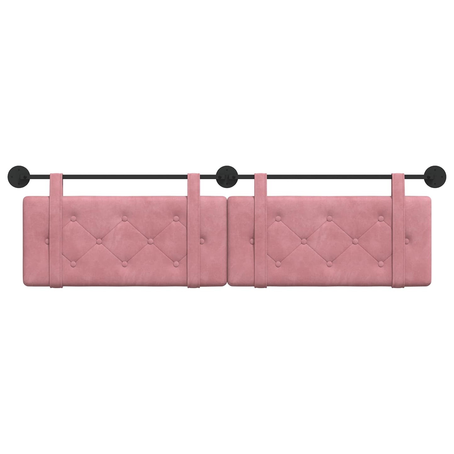 Hangend Hoofdeinde Wandgemonteerd Roze 190 x 55 x 5 cm Fluweel