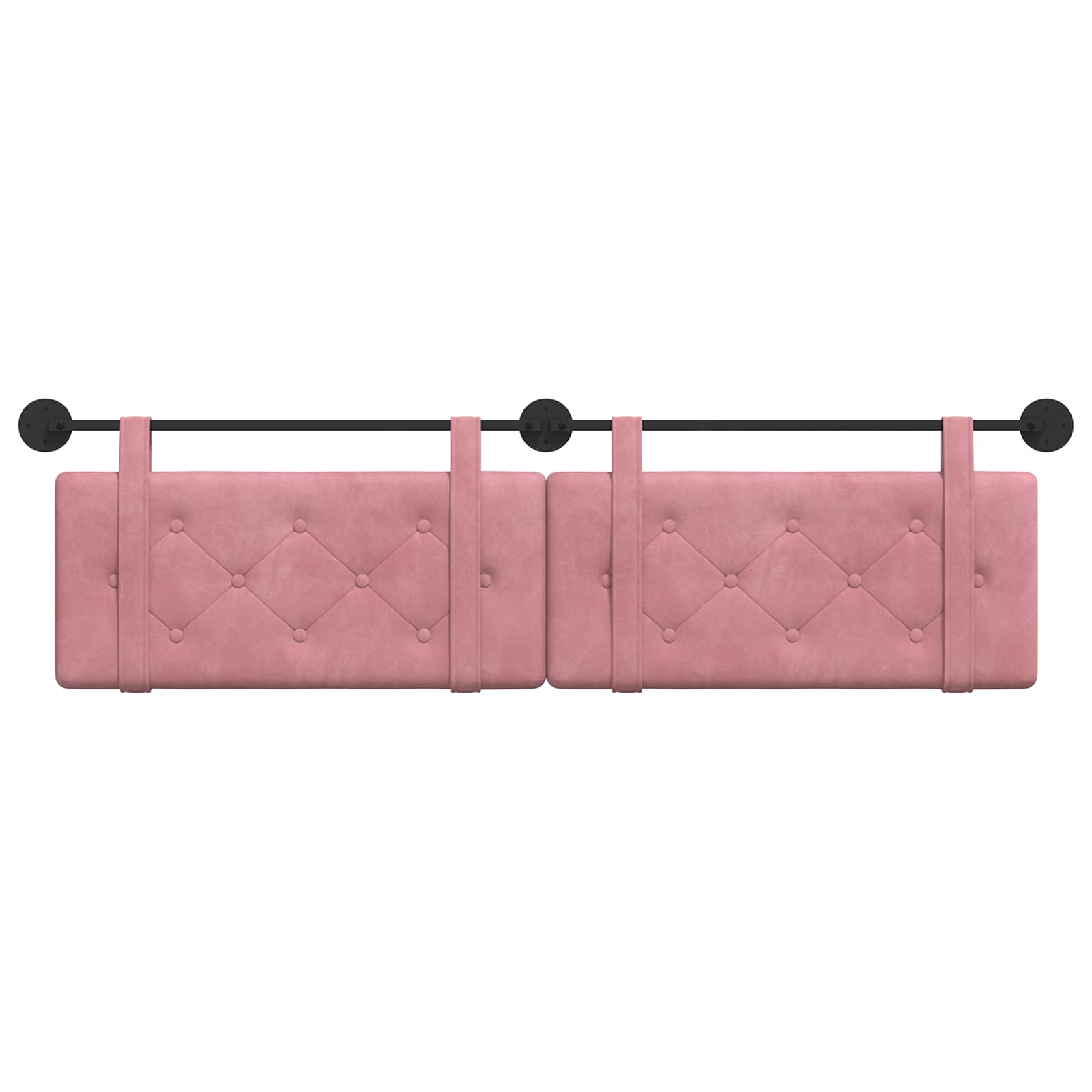 Hangend Hoofdeinde Wandgemonteerd Roze 190 x 55 x 5 cm Fluweel