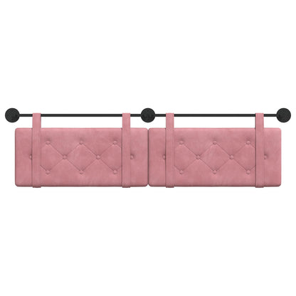 Hangend Hoofdeinde Wandgemonteerd Roze 190 x 55 x 5 cm Fluweel