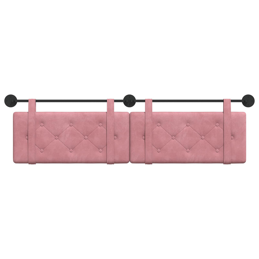 Hangend Hoofdeinde Wandgemonteerd Roze 190 x 55 x 5 cm Fluweel