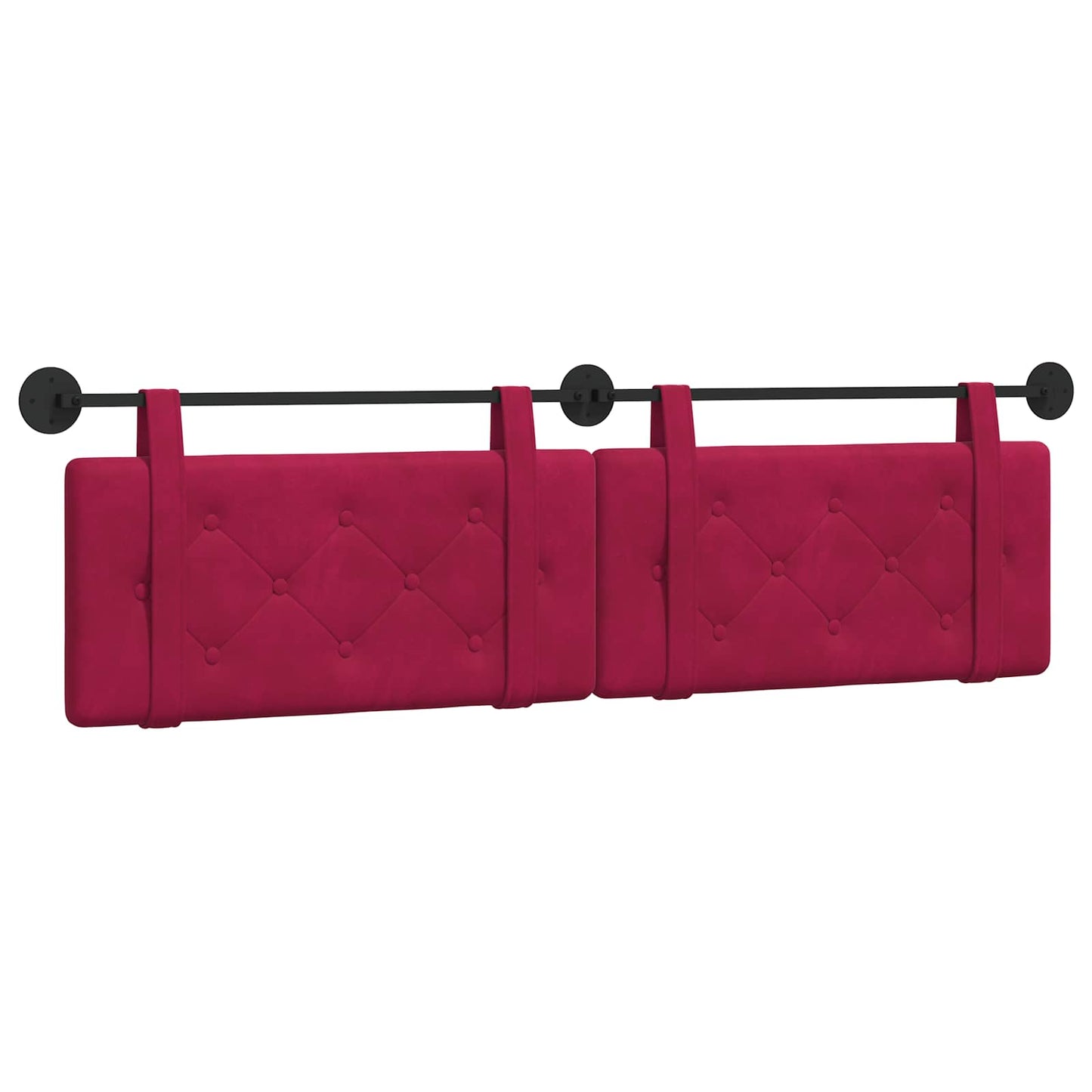 Hangend Hoofdeinde Wijnrood 190 x 55 x 5 cm Fluweel