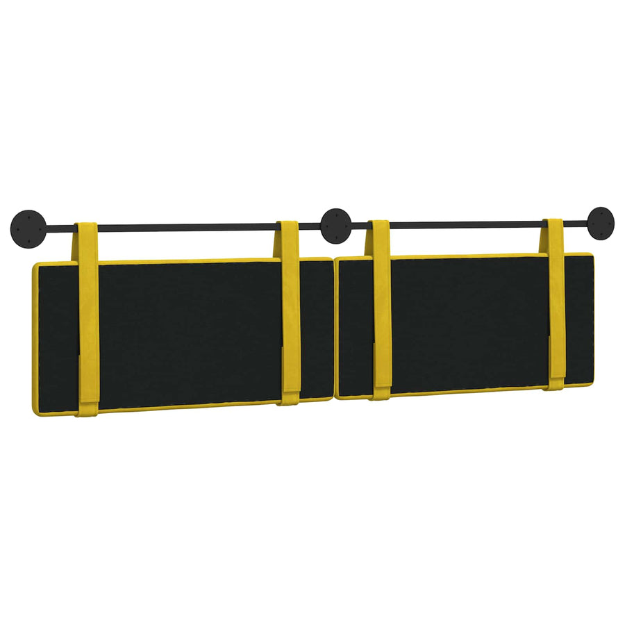 Hangend Hoofdeinde Wandgemonteerd Geel 190 x 55 x 5 cm Fluweel