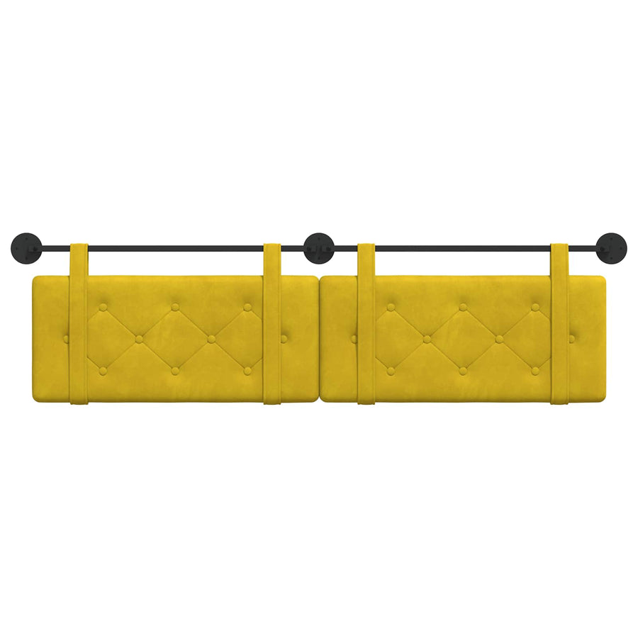 Hangend Hoofdeinde Wandgemonteerd Geel 190 x 55 x 5 cm Fluweel