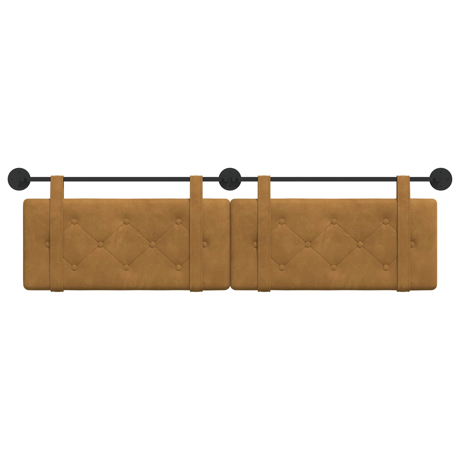 Hangend Hoofdeinde Wandgemonteerd Bruin 190 x 55 x 5 cm Fluweel
