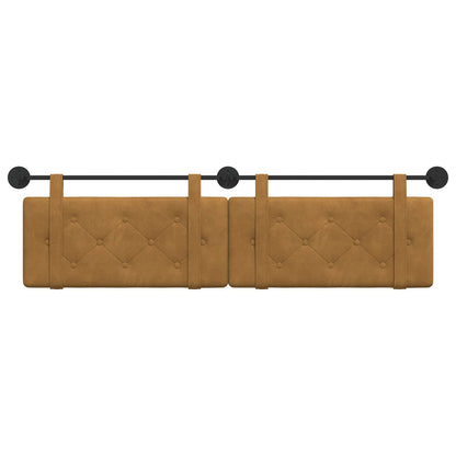 Hangend Hoofdeinde Wandgemonteerd Bruin 190 x 55 x 5 cm Fluweel
