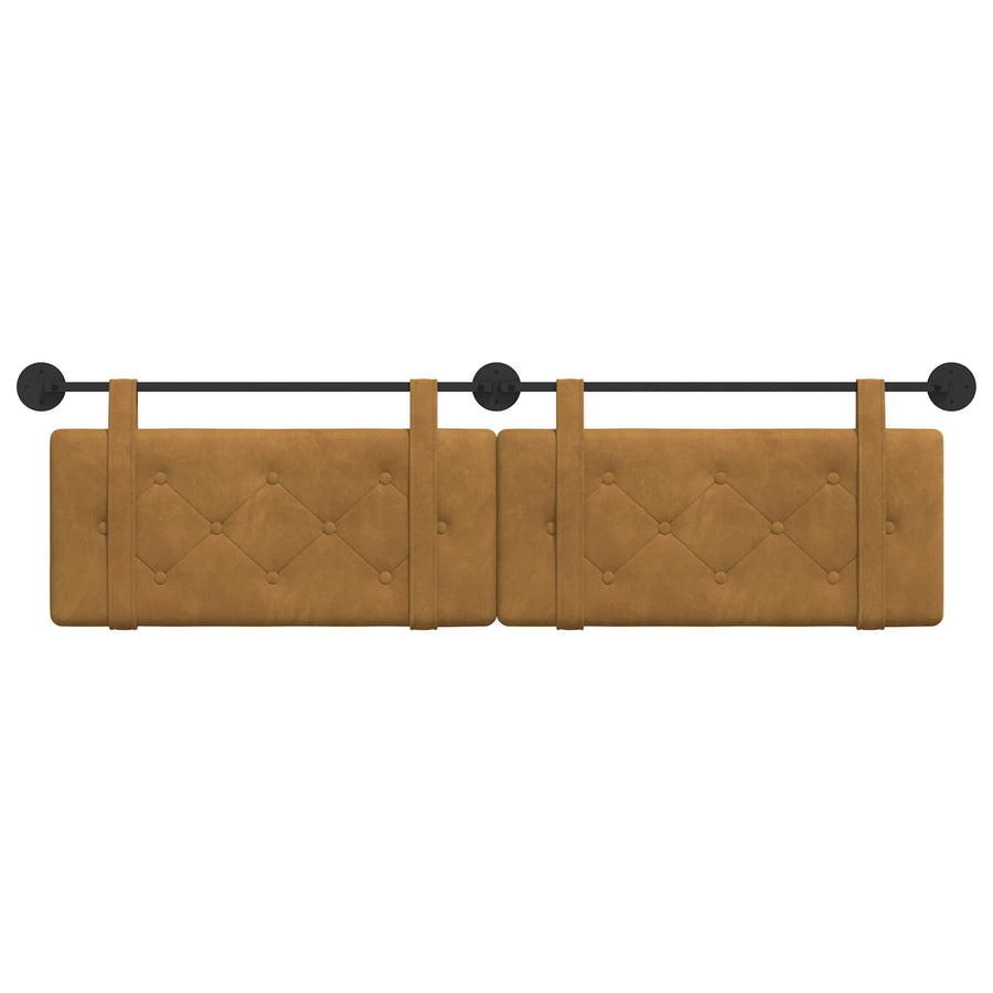 Hangend Hoofdeinde Wandgemonteerd Bruin 190 x 55 x 5 cm Fluweel
