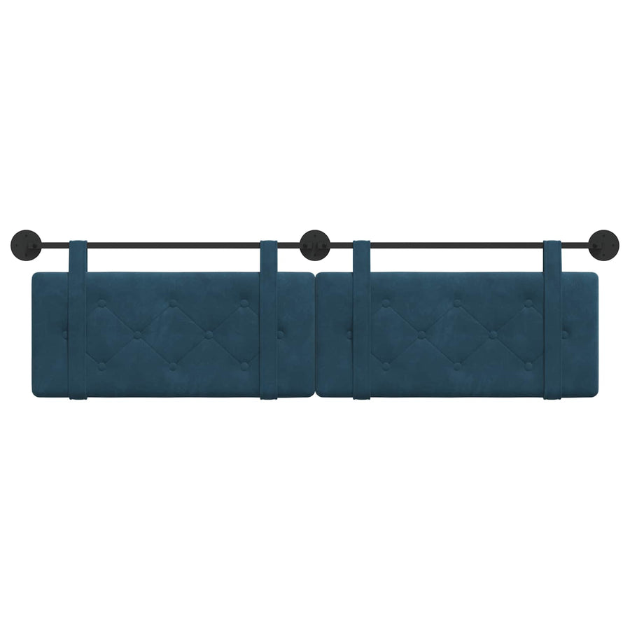 Hangend Hoofdeinde Wandgemonteerd Blauw 190 x 55 x 5 cm Fluweel