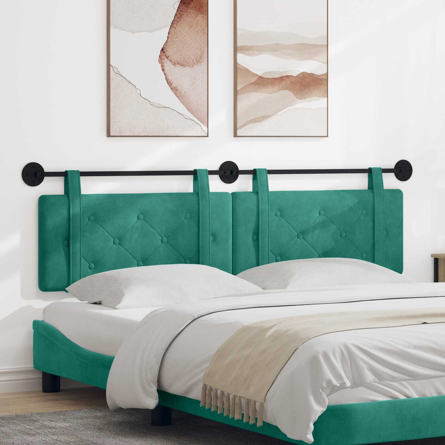 Hangend Hoofdeinde Turquoise 190 x 55 x 5 cm Fluweel
