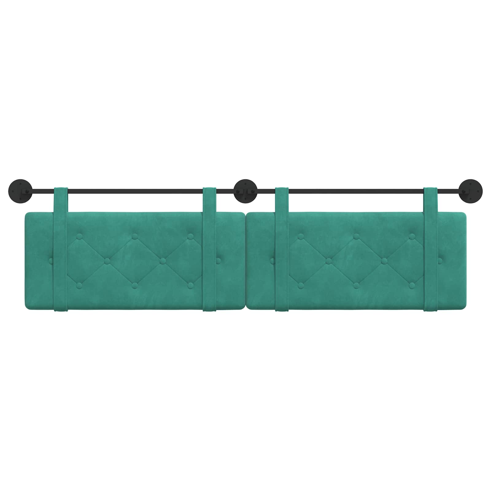 Hangend Hoofdeinde Turquoise 190 x 55 x 5 cm Fluweel