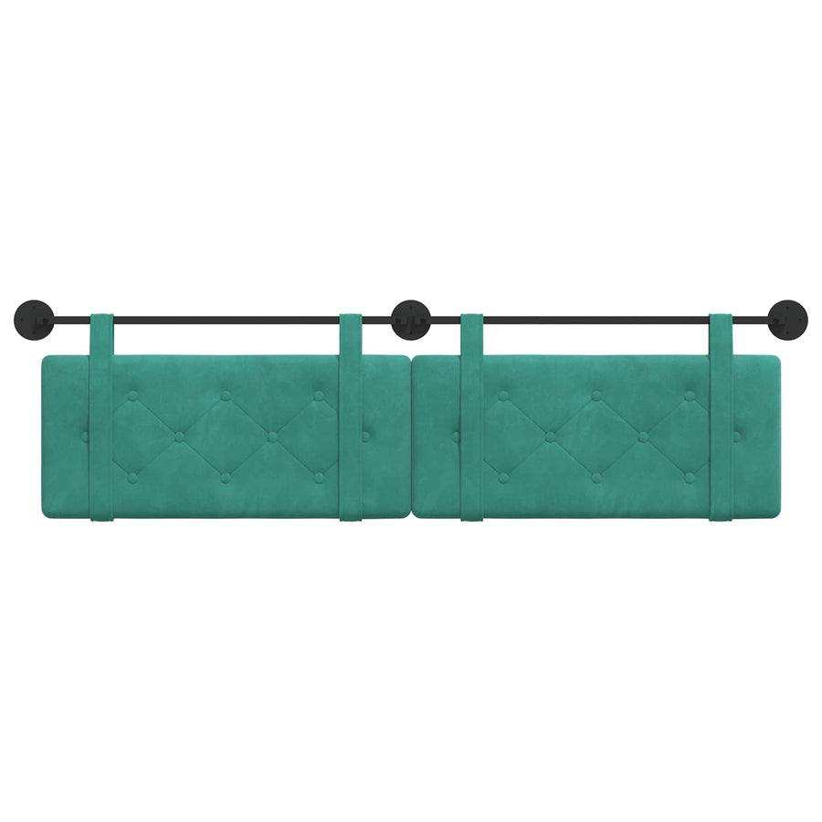 Hangend Hoofdeinde Turquoise 190 x 55 x 5 cm Fluweel