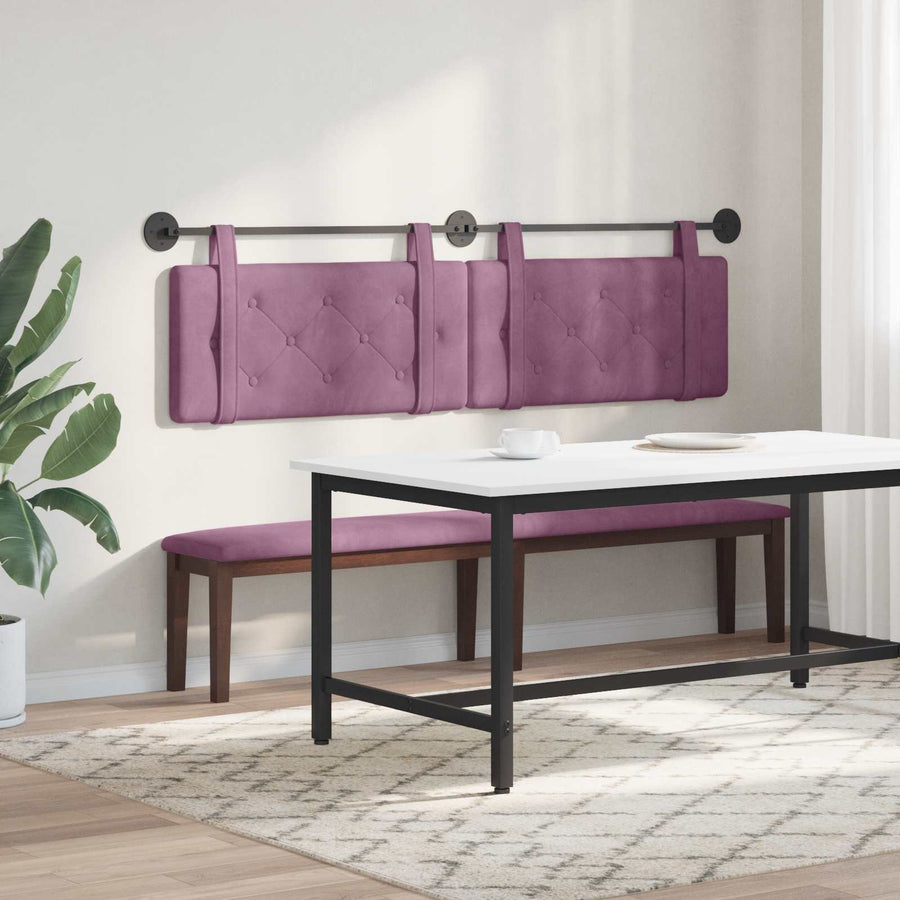 Hangend Hoofdeinde Wandgemonteerd Paars 190 x 55 x 5 cm Fluweel