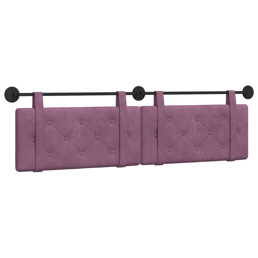 Hangend Hoofdeinde Wandgemonteerd Paars 190 x 55 x 5 cm Fluweel