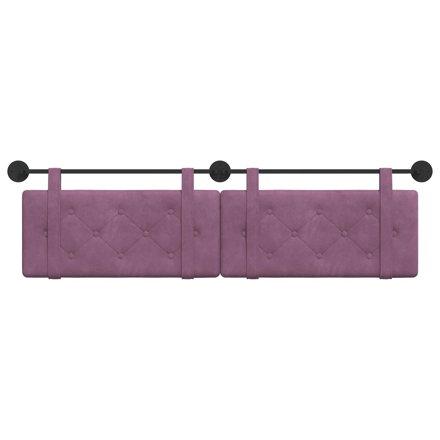 Hangend Hoofdeinde Wandgemonteerd Paars 190 x 55 x 5 cm Fluweel