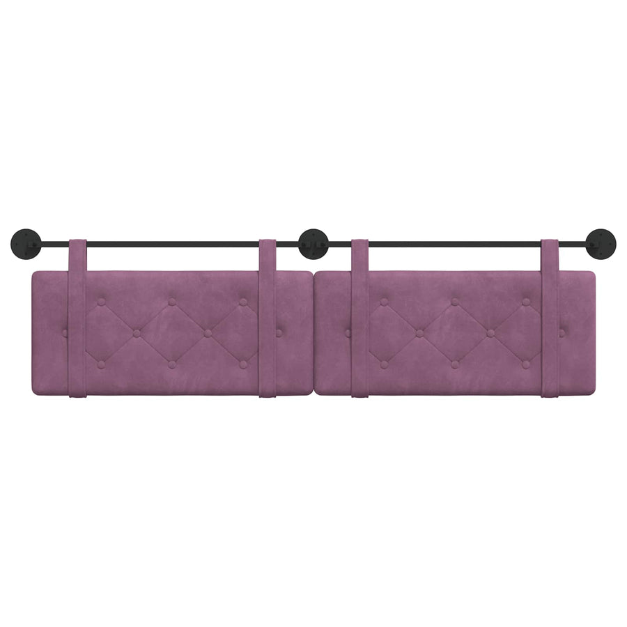 Hangend Hoofdeinde Wandgemonteerd Paars 190 x 55 x 5 cm Fluweel