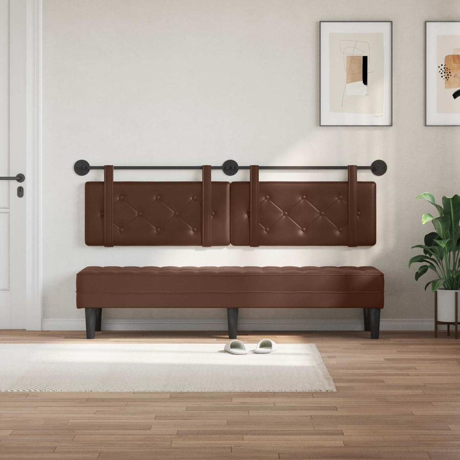 Hangend Hoofdeinde Bruin 190 x 55 x 5 cm Nep Leer