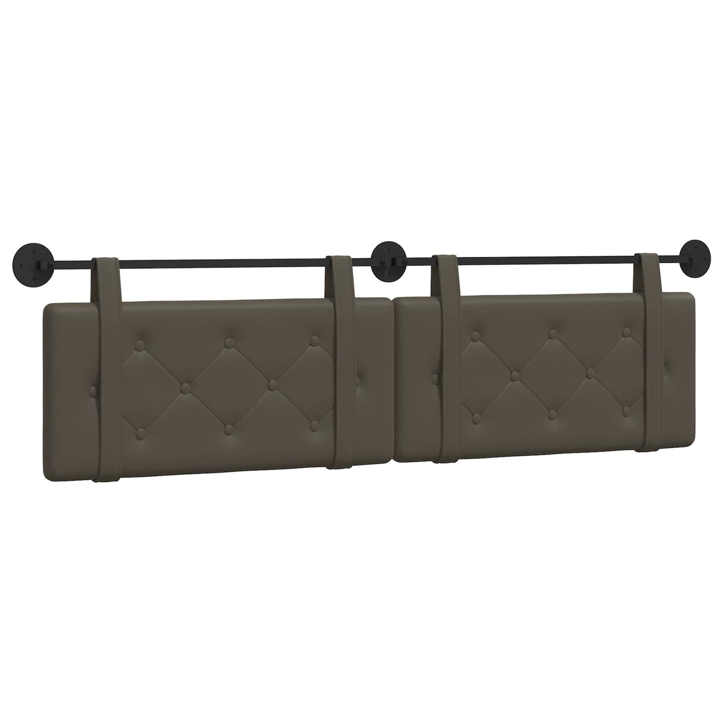 Hangend Hoofdeinde Grijs 190 x 55 x 5 cm Nep Leer