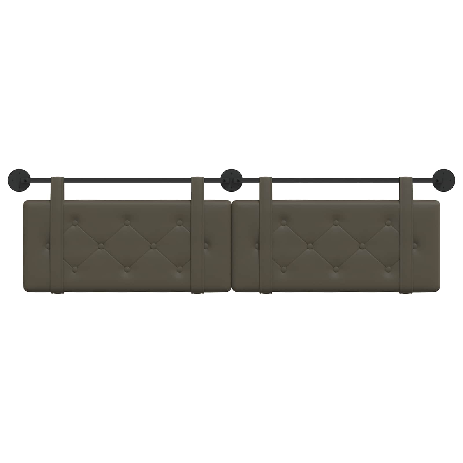 Hangend Hoofdeinde Grijs 190 x 55 x 5 cm Nep Leer