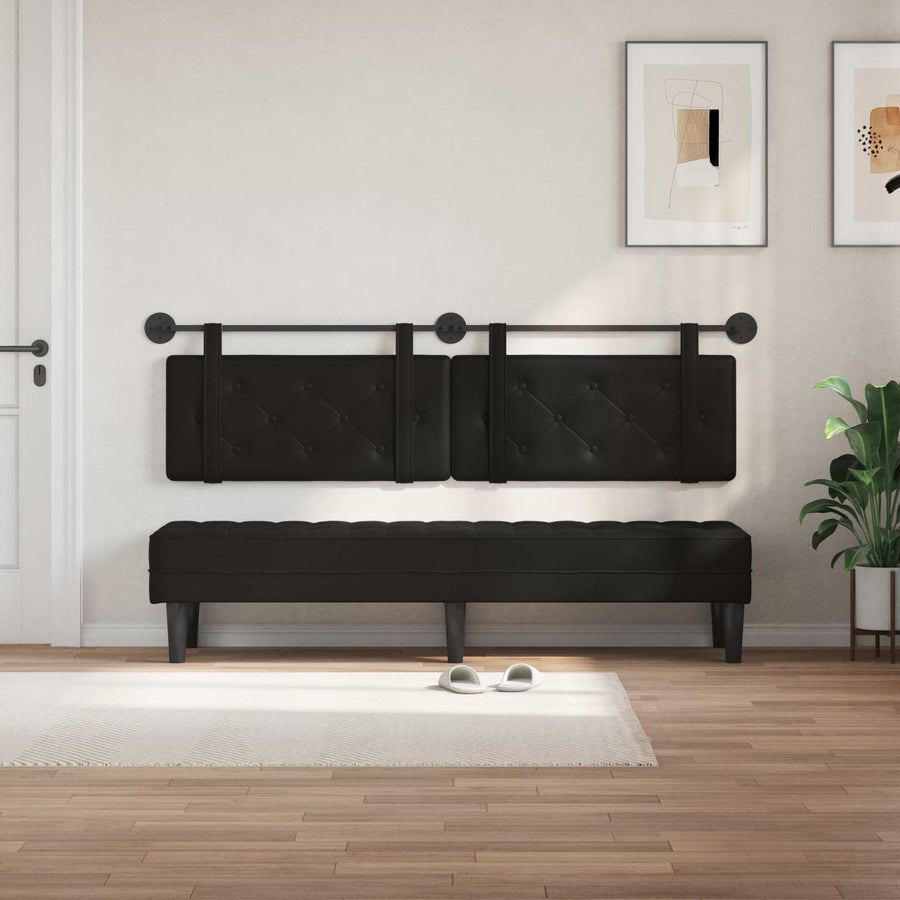 Hangend Hoofdeinde Zwart 190 x 55 x 5 cm Nep Leer