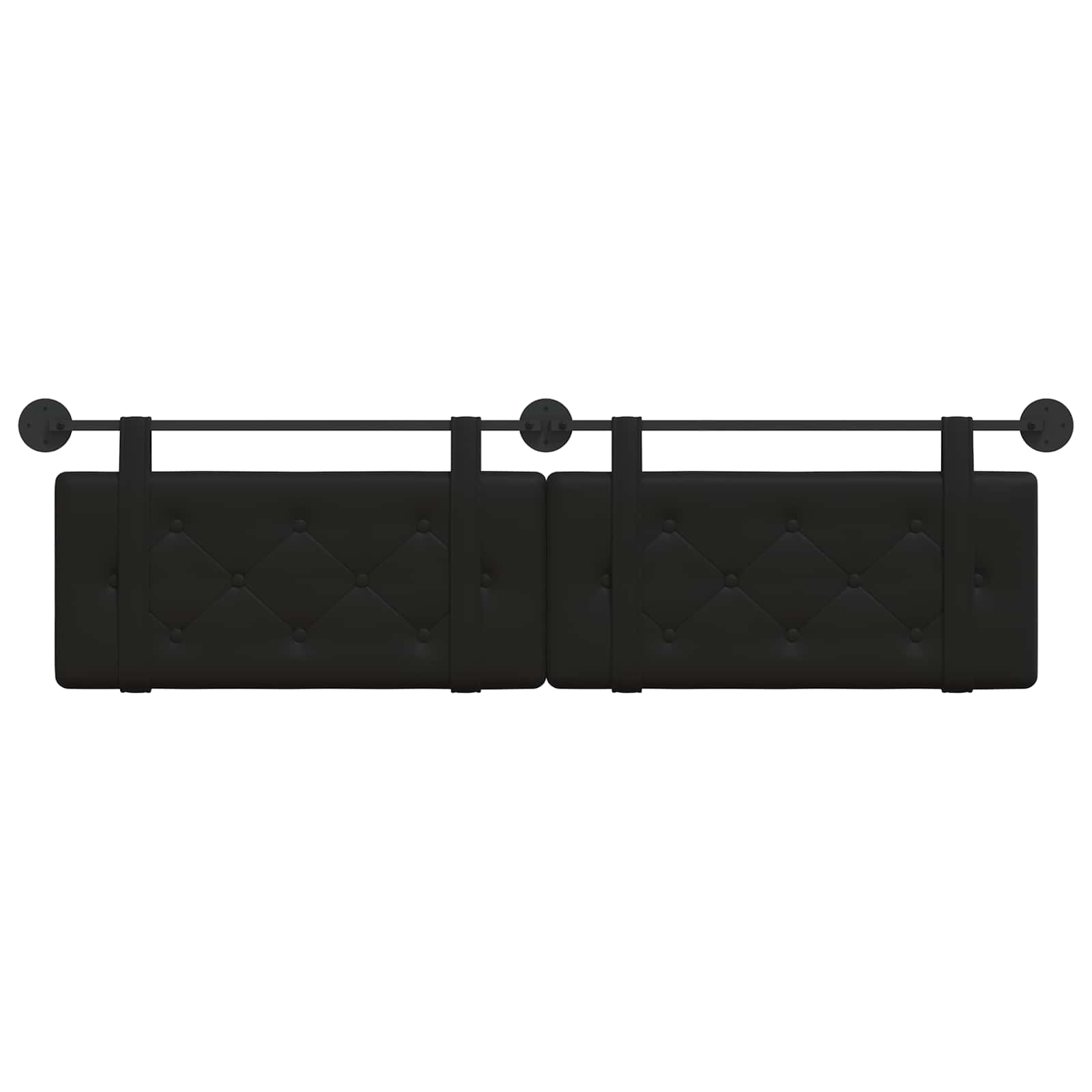 Hangend Hoofdeinde Zwart 190 x 55 x 5 cm Nep Leer