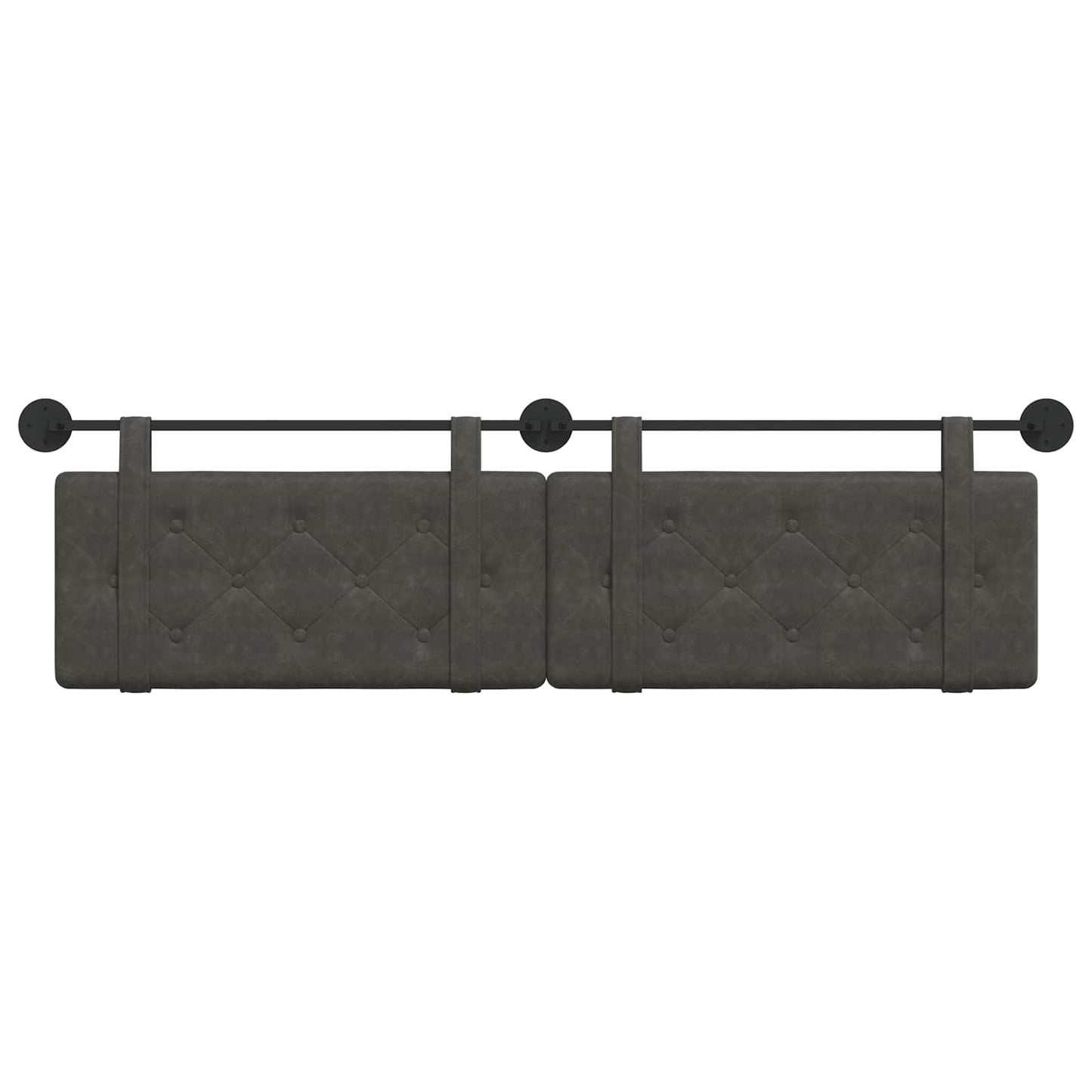 Hangend Hoofdeinde Zwart 190 x 55 x 5 cm Antiek PU